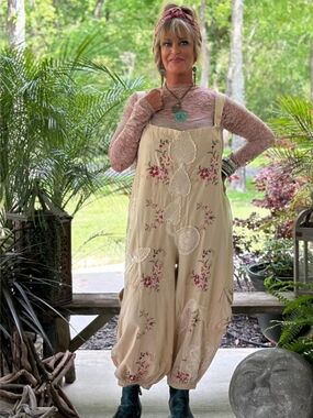 NEW Jaded Gypsy Trellis Views Overalls